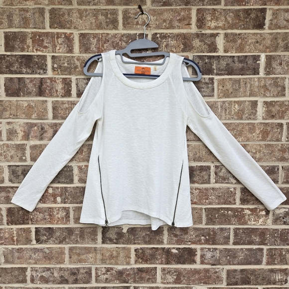 Patrizia Luca Cold Shoulders White Top Size Xs - Picture 1 of 3